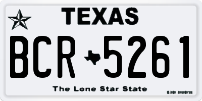 TX license plate BCR5261