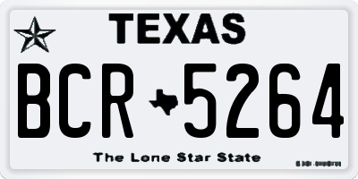 TX license plate BCR5264