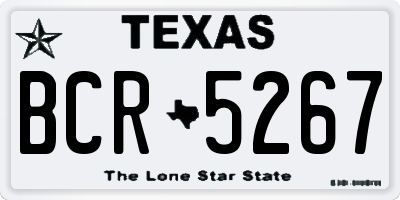 TX license plate BCR5267