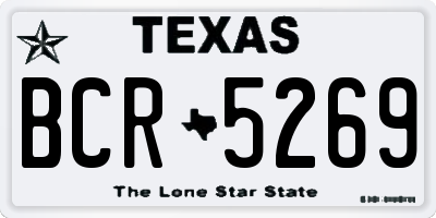 TX license plate BCR5269