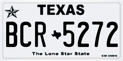 TX license plate BCR5272