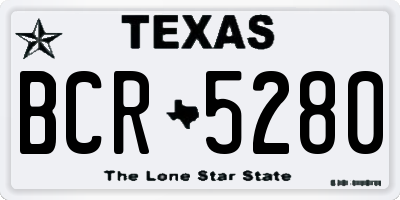 TX license plate BCR5280