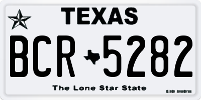 TX license plate BCR5282