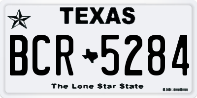 TX license plate BCR5284
