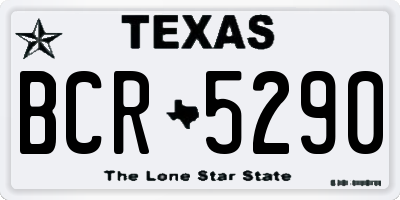 TX license plate BCR5290
