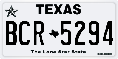 TX license plate BCR5294
