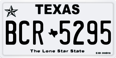TX license plate BCR5295