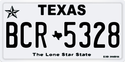 TX license plate BCR5328