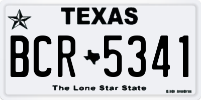 TX license plate BCR5341