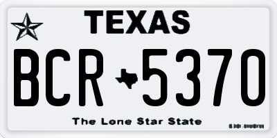 TX license plate BCR5370