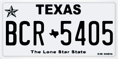 TX license plate BCR5405