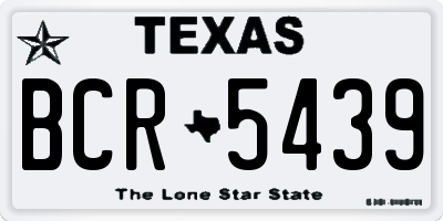 TX license plate BCR5439