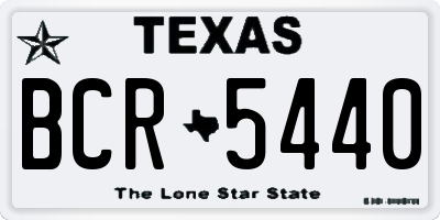 TX license plate BCR5440
