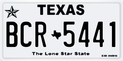 TX license plate BCR5441