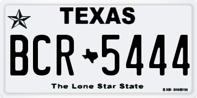 TX license plate BCR5444