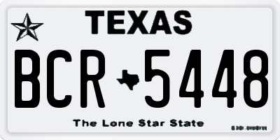 TX license plate BCR5448