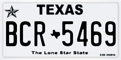 TX license plate BCR5469