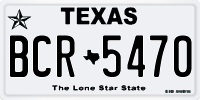 TX license plate BCR5470