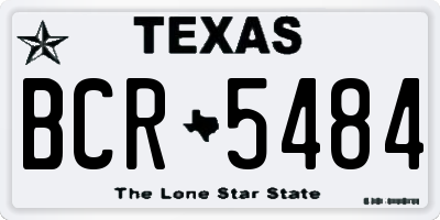 TX license plate BCR5484