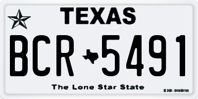 TX license plate BCR5491