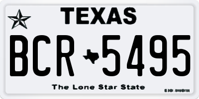 TX license plate BCR5495