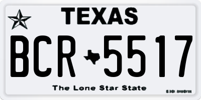 TX license plate BCR5517