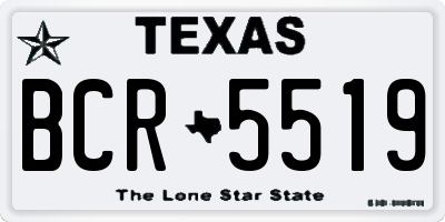 TX license plate BCR5519