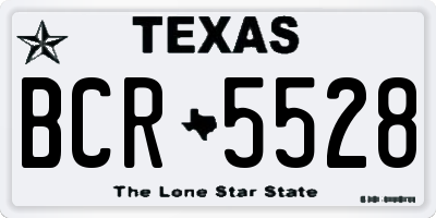 TX license plate BCR5528