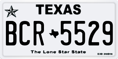 TX license plate BCR5529