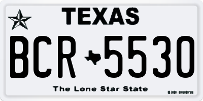 TX license plate BCR5530