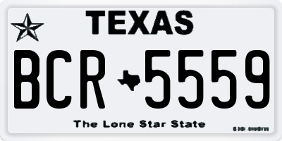 TX license plate BCR5559