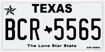 TX license plate BCR5565