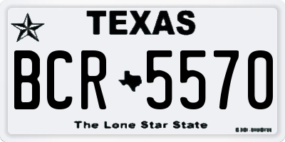 TX license plate BCR5570