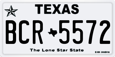 TX license plate BCR5572