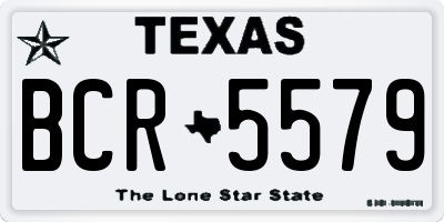 TX license plate BCR5579