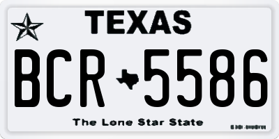 TX license plate BCR5586