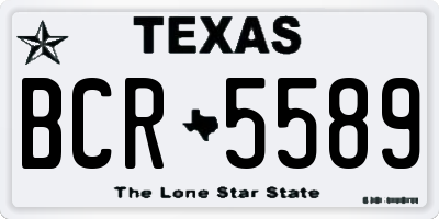 TX license plate BCR5589