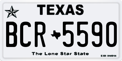 TX license plate BCR5590