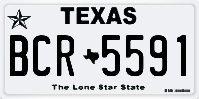 TX license plate BCR5591