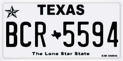 TX license plate BCR5594