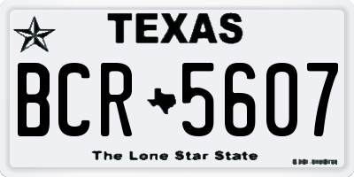 TX license plate BCR5607
