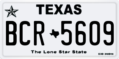 TX license plate BCR5609