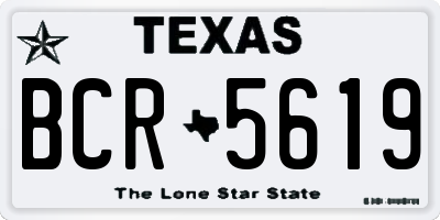 TX license plate BCR5619