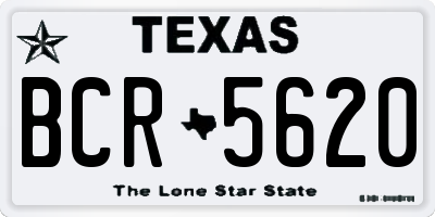 TX license plate BCR5620