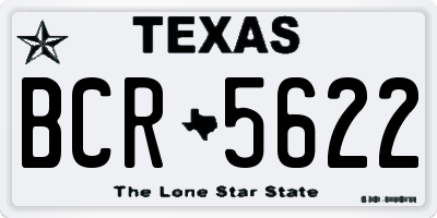 TX license plate BCR5622