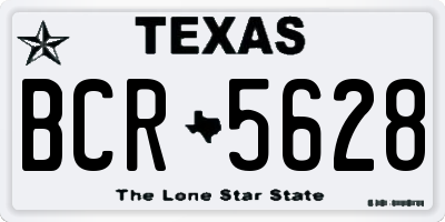 TX license plate BCR5628