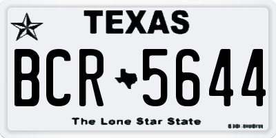 TX license plate BCR5644