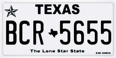 TX license plate BCR5655