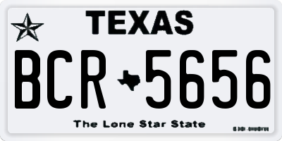 TX license plate BCR5656