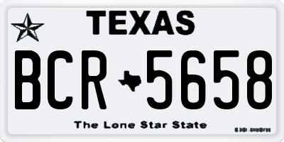 TX license plate BCR5658